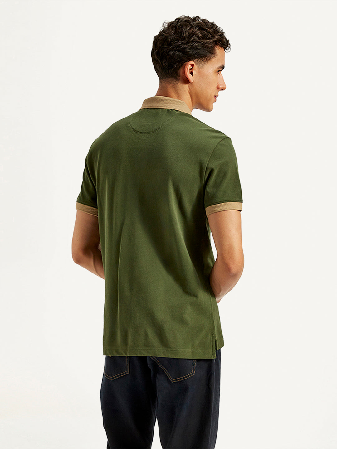 Men's Patchwork Slim Fit Polo T-Shirt - 20 View