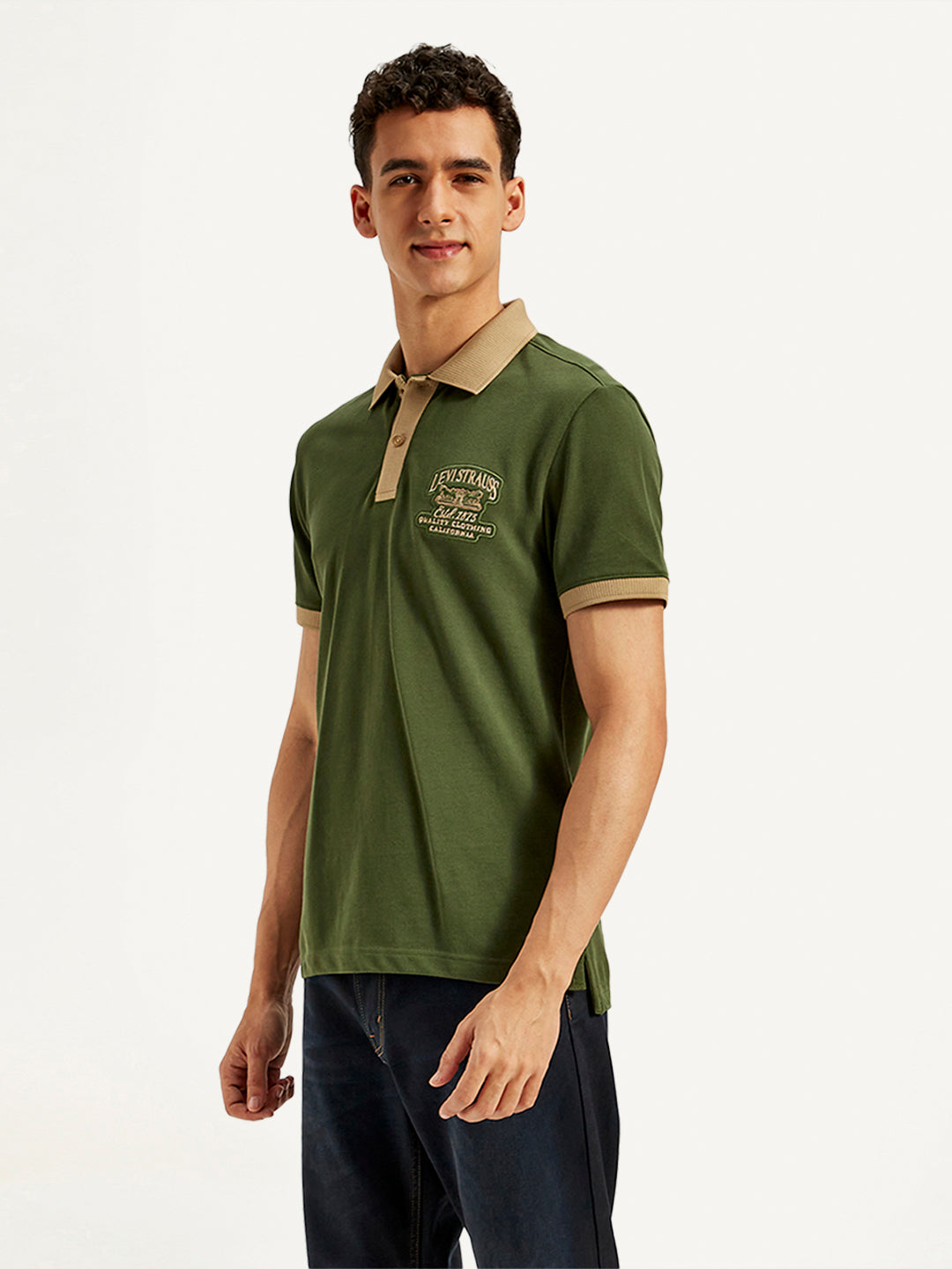 Men's Patchwork Slim Fit Polo T-Shirt - 20 View