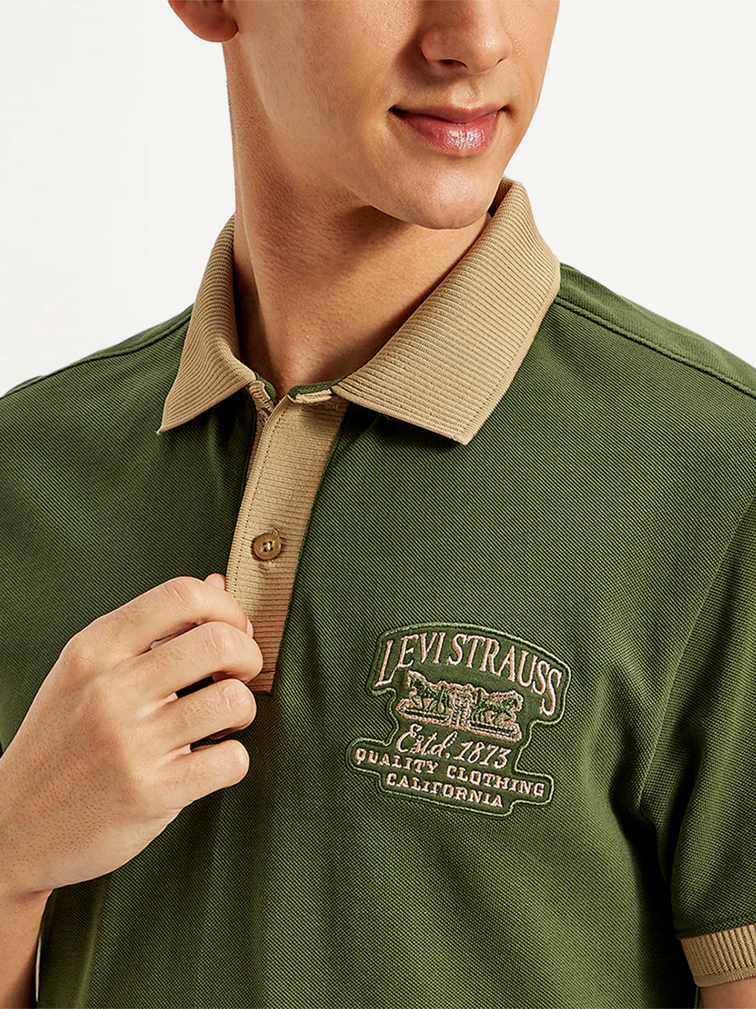 Men's Patchwork Slim Fit Polo T-Shirt - 20 View