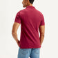 Men's Solid Slim Fit Polo T-shirt - Back View
