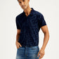 Men's Typographic Print Slim Fit Polo T-Shirt - Styleshot View