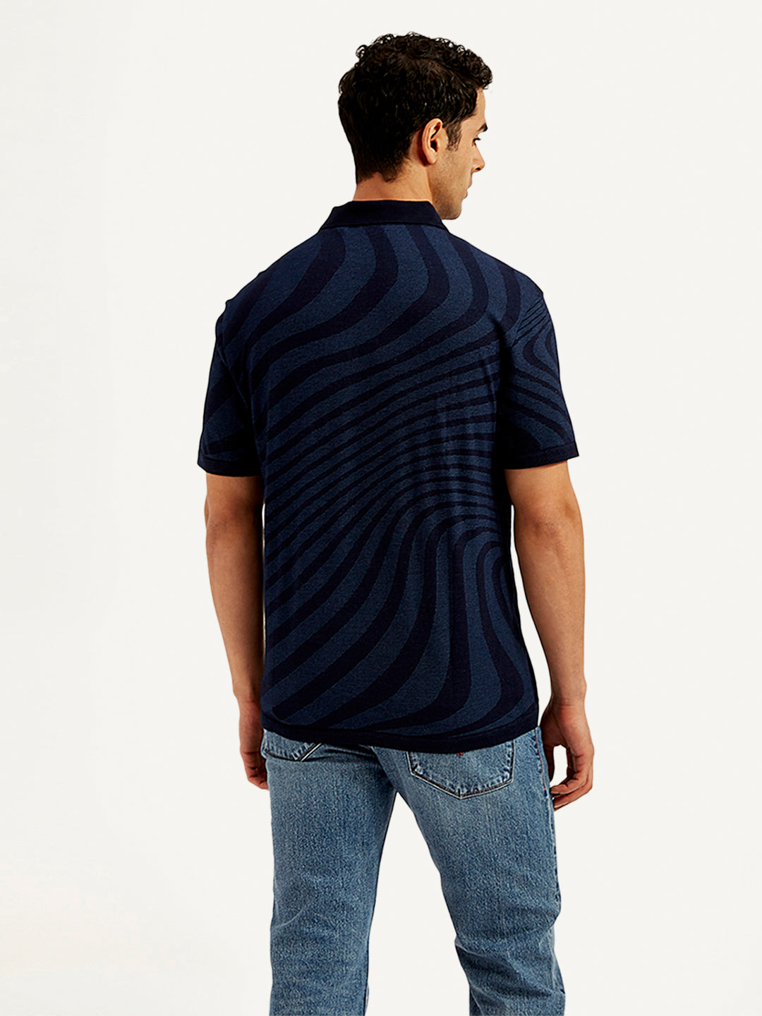 Men's Abstract Print Slim Fit Polo T-Shirt - 20 View