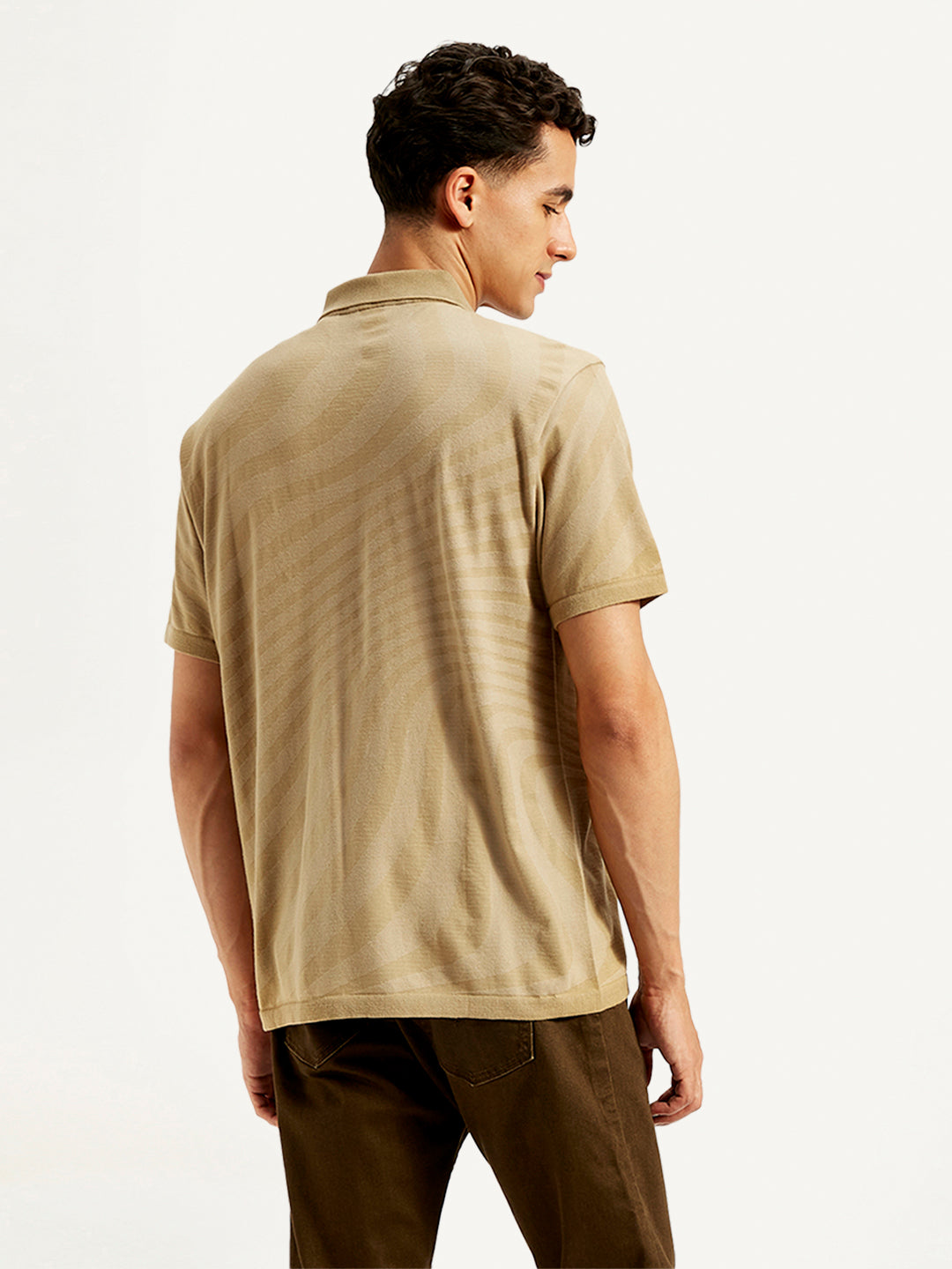 Men's Abstract Print Slim Fit Polo T-Shirt - 20 View