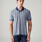 Men's Abstract Slim Fit Polo T-Shirt - Front View