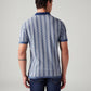Men's Abstract Slim Fit Polo T-Shirt - Back View