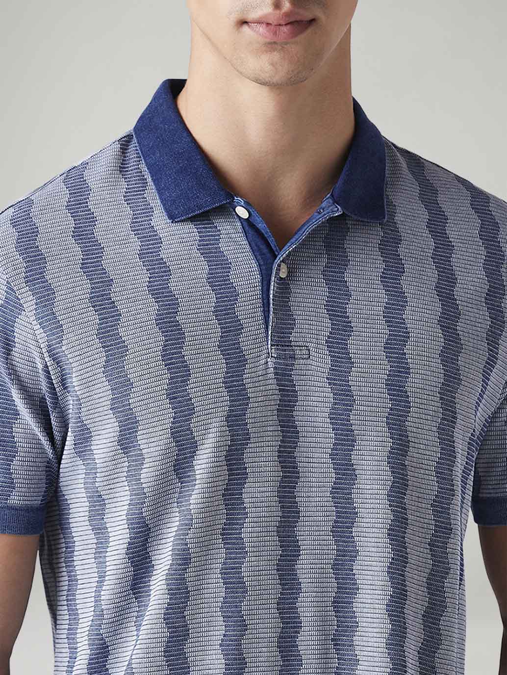 Men's Abstract Slim Fit Polo T-Shirt - 20 View
