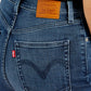 Women's Blue Ribcage Bell Bottom Wide Leg Fit High Rise Jeans - Detail View