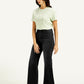 Women's Black Ribcage Bell Bottom Wide Leg Fit High Rise Jeans - Side View