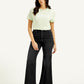 Women's Black Ribcage Bell Bottom Wide Leg Fit High Rise Jeans - Styleshot View