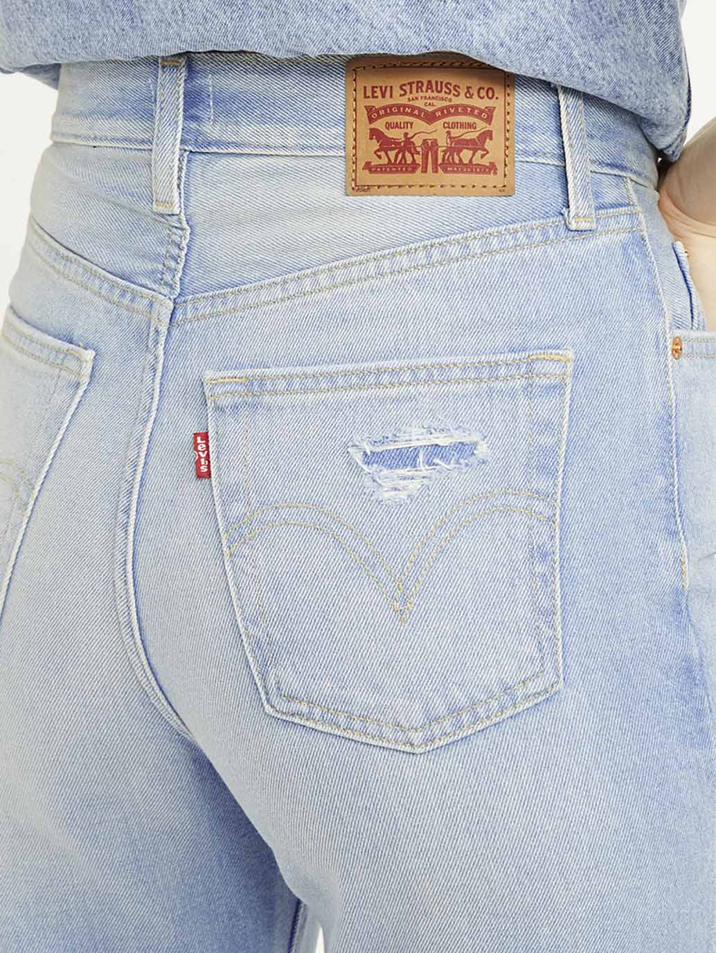 Women's Blue Ribcage Bell Bottom Wide Leg Fit High Rise Jeans - ce06c54d-e063-42c3-abde-0f7ef47b3072 View