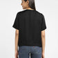 Women's Solid Black V Neck Top - 2fd65960-a3f6-4993-a21c-8dbe9406f673 View