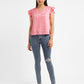 Women's Geometric Pink V Neck Top - ba48816d-b002-4f2b-b4a8-6f16346801e8 View