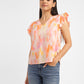 Women's Abstract V Neck Top - decc1b91-6bcd-4786-8eb7-e86d799cc99a View