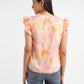 Women's Abstract V Neck Top - 232c108c-52ce-4e24-8c9e-62001461c6c7 View