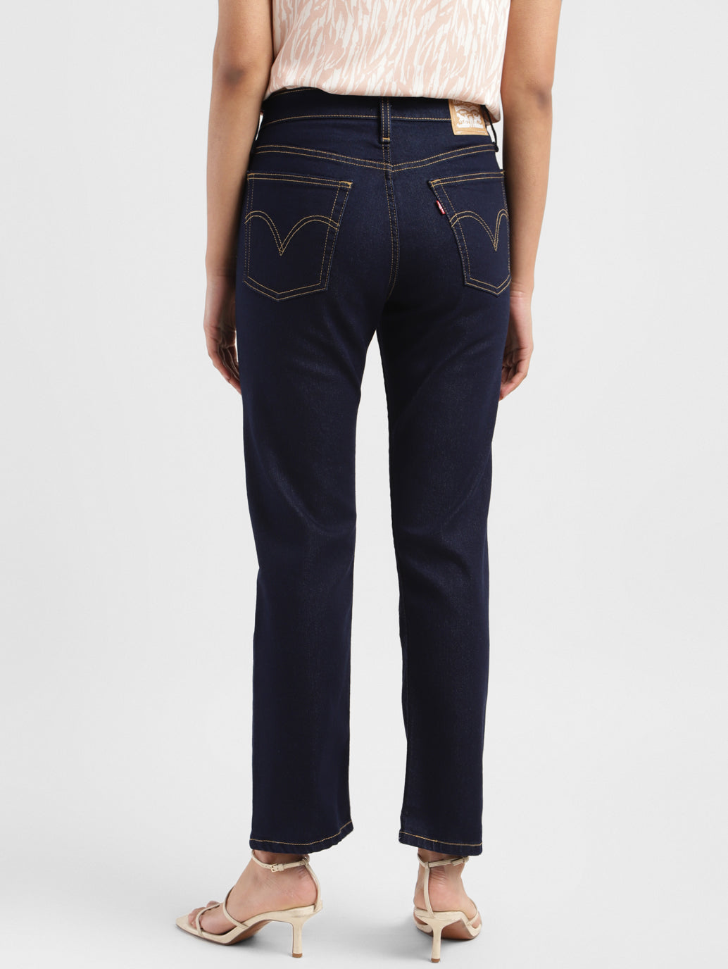 Women's Blue Wedgie Straight Fit Mid Rise Jeans - 7bfee4a4-35eb-432e-bf96-870e907734e5 View