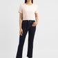 Women's Blue Wedgie Straight Fit Mid Rise Jeans - ModelFront View