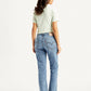 Women's Blue Wedgie Straight Fit Mid Rise Jeans - Back View