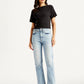 Women's Blue Wedgie Straight Fit Mid Rise Jeans - Styleshot View