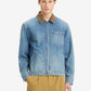 Men's Solid Blue Spread Collar Denim Jacket - 410fddd6-22ee-4bf3-8a92-c3fc4a248031 View