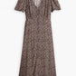 Women's Printed Multicolor Crew Neck Dress - lay View