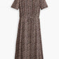 Women's Printed Multicolor Crew Neck Dress - lay View
