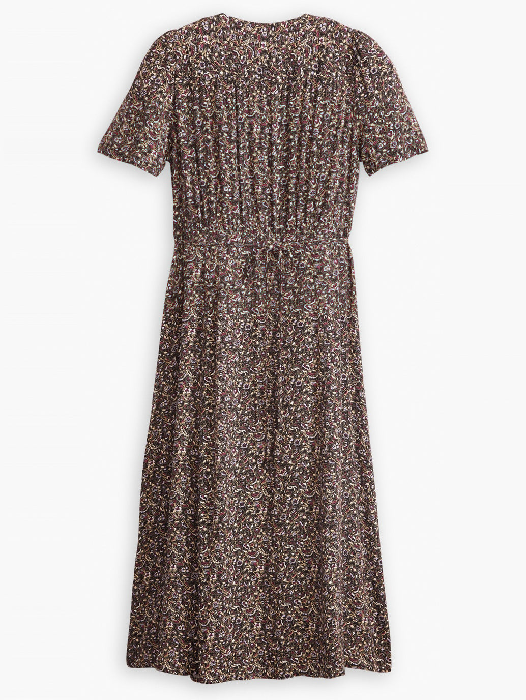 Women's Printed Multicolor Crew Neck Dress - lay View