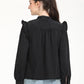 Women's Solid Oversized Shirt - Back View