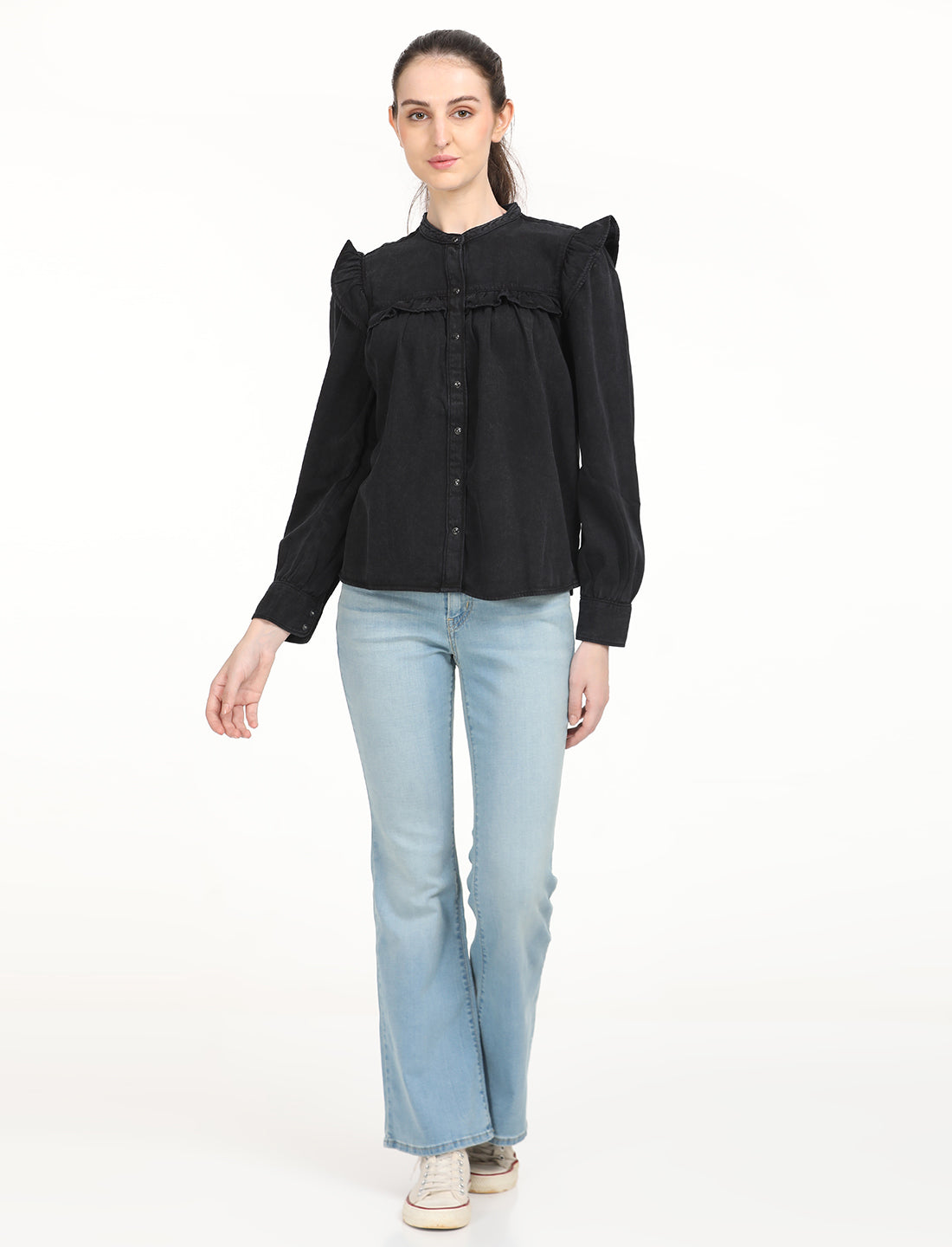 Women's Solid Oversized Shirt - 6 View
