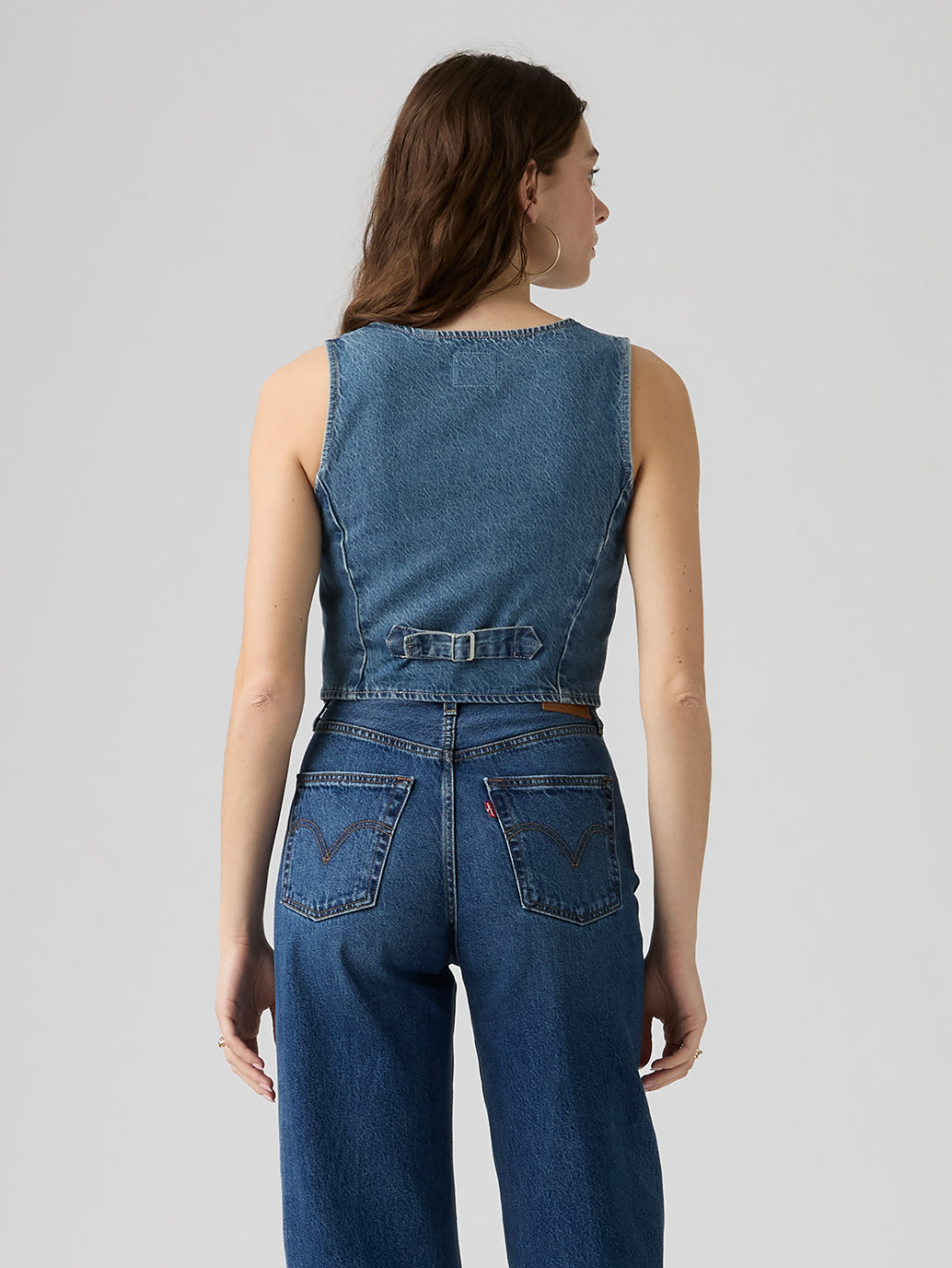 Levi's® Women's Tailored Denim Vest - Back View