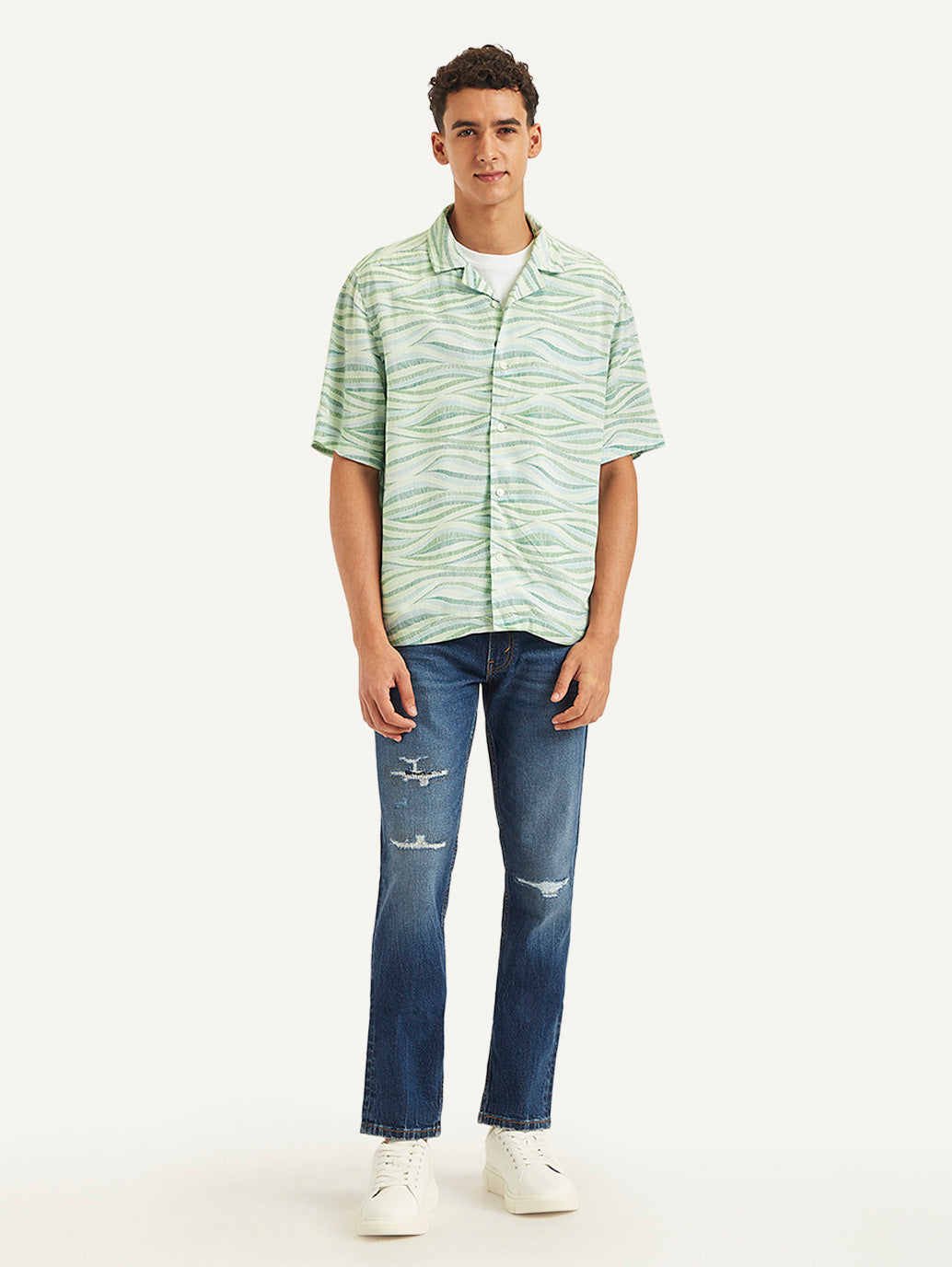 Men's Printed Regular Fit Camp Shirt - 351a5bc5-8bf2-4aa8-8d2c-904cca66011b View