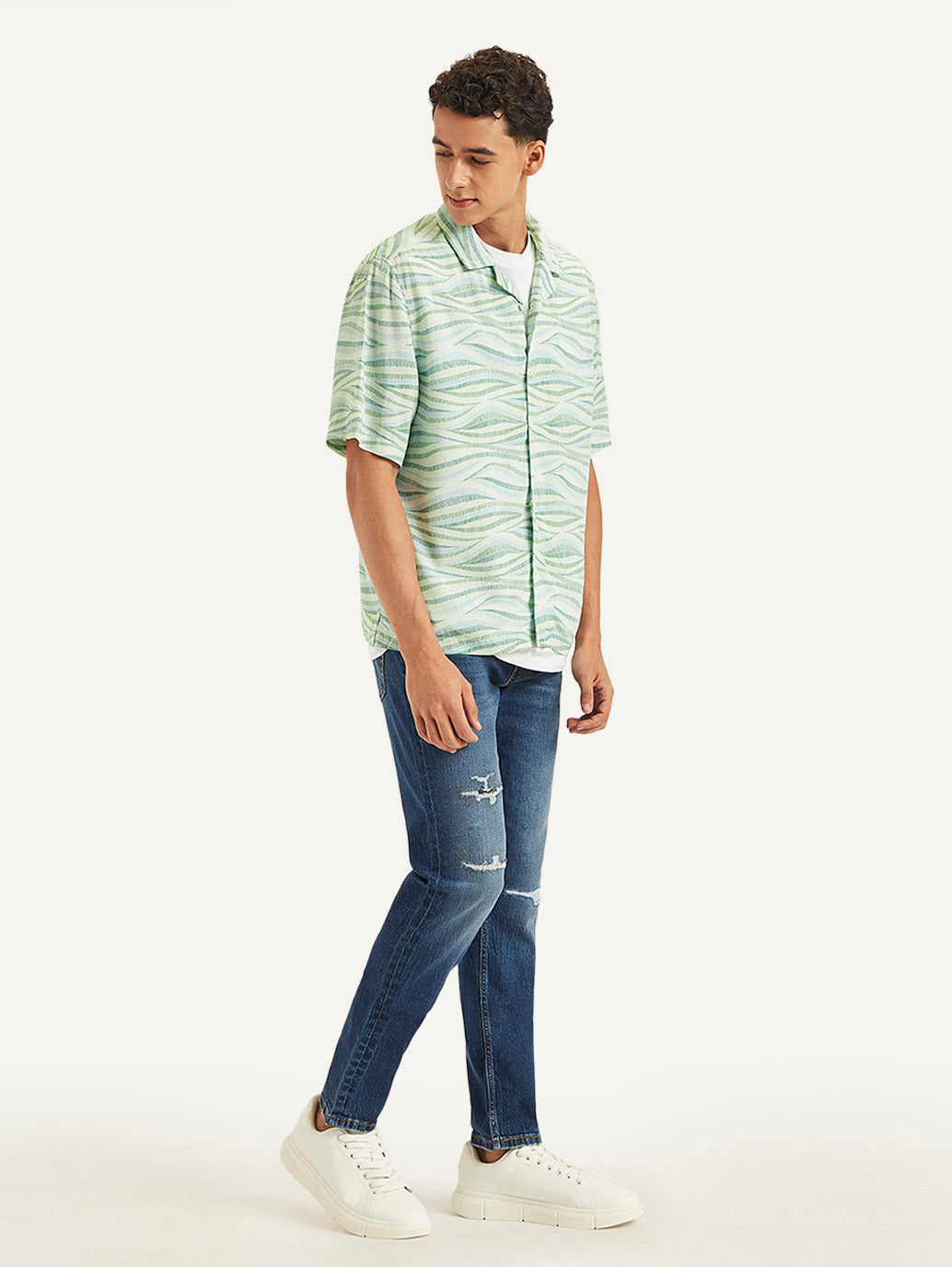 Men's Printed Regular Fit Camp Shirt - 89bfbe0d-e5bf-4ace-bd2e-3d552bb830ff View