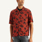 Men's Floral Print Relaxed Fit Camp Shirt - Front View