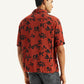 Men's Floral Print Relaxed Fit Camp Shirt - Back View