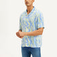 Men's Resort Collar Abstract Relaxed Fit Shirt - Styleshot View