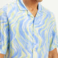Men's Resort Collar Abstract Relaxed Fit Shirt - Detail View