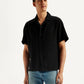 Men's Resort Collar Textured Relaxed Fit Shirt - Styleshot View