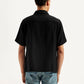 Men's Resort Collar Textured Relaxed Fit Shirt - Back View