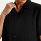 Men's Resort Collar Textured Relaxed Fit Shirt - Detail View