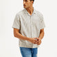 Men's Resort Collar Striped Relaxed Fit Shirt - Styleshot View