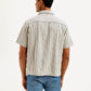 Men's Resort Collar Striped Relaxed Fit Shirt - Back View