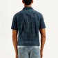 Men's Embroidered Resort Collar Relaxed Fit Shirt - Back View