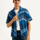 Men's Resort Collar Abstract Relaxed Fit Shirt - Styleshot View