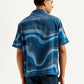 Men's Resort Collar Abstract Relaxed Fit Shirt - Back View