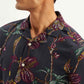 Men's Resort Collar Floral Relaxed Fit Camp Shirt - Detail View
