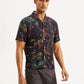 Men's Resort Collar Floral Relaxed Fit Camp Shirt - Side View