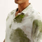 Men's Resort Collar Abstract Relaxed Fit Shirt - Detail View