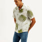 Men's Resort Collar Abstract Relaxed Fit Shirt - Side View