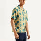 Men's Resort Collar Floral Relaxed Fit Shirt - Side View