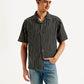 Men's Resort Collar Striped Relaxed Fit Shirt - Styleshot View