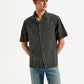 Men's Resort Collar Striped Relaxed Fit Shirt - Front View